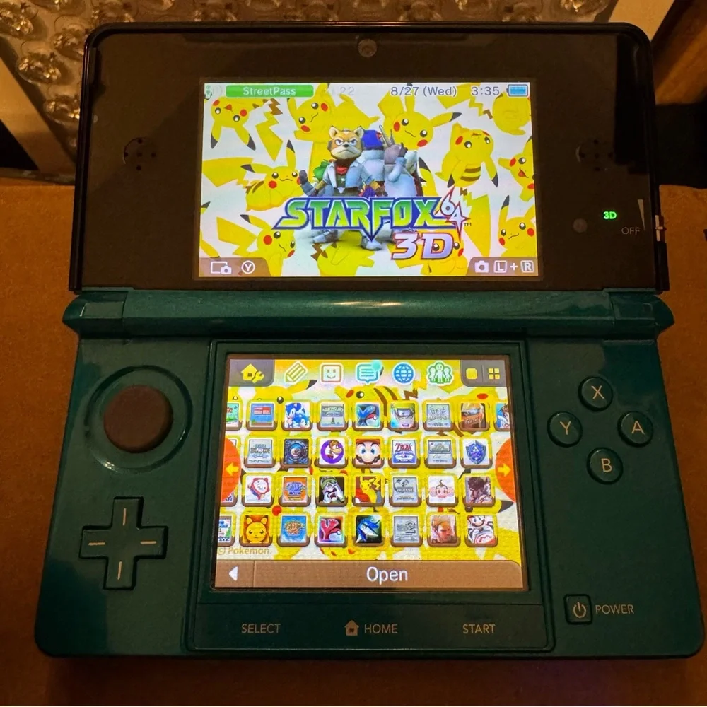 Original Aqua Blue Nintendo 3ds 128gb